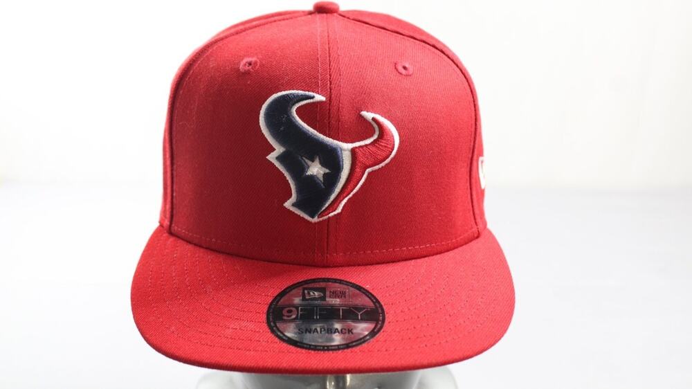 New Era Snapback Hat 9 Fifty Houston Texans Basic OS Red Grey Undervisor